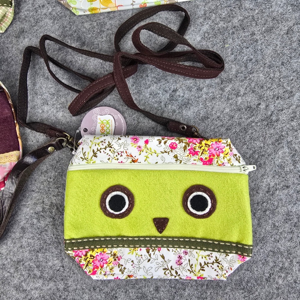 Nook Nook Owl Crossbody Bag Girls Small Multicolor Patchwork Floral Lot of 4 NWT - Picture 2 of 10